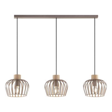 Brilliant - Lustr na lanku NORDIC CAGE 3xE27/20W/230V béžová