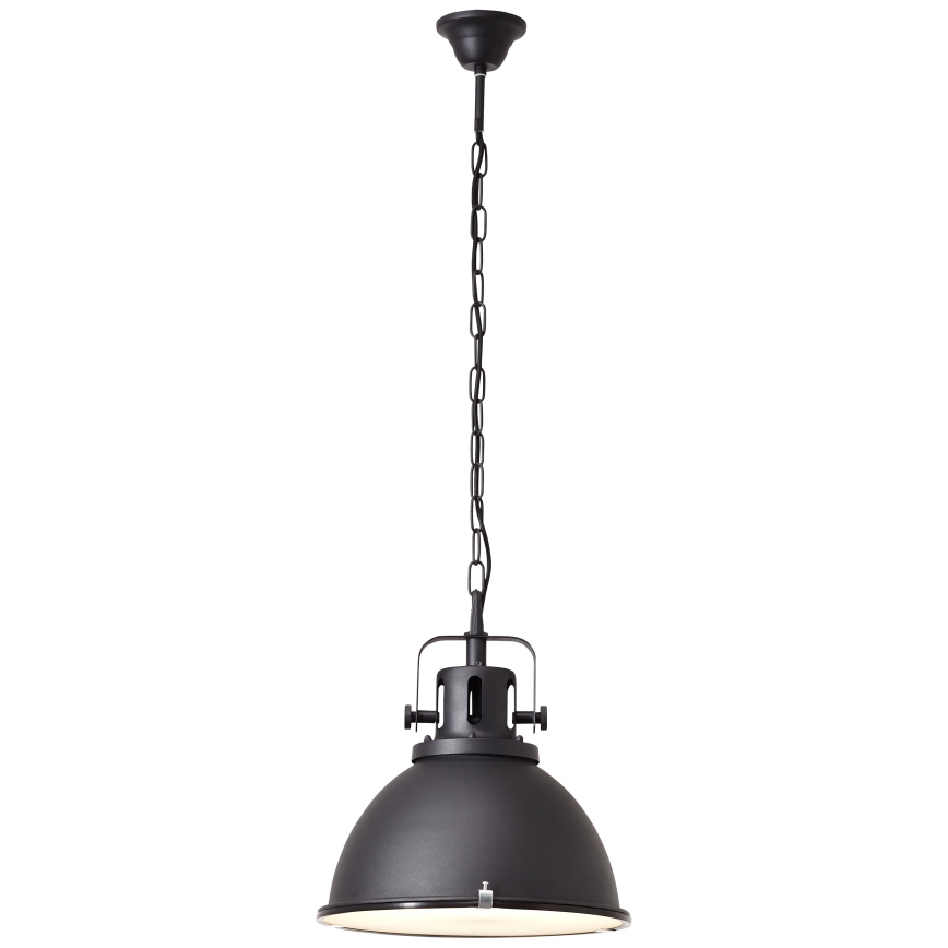Brilliant - Lustr na řetězu JESPER GLAS 1xE27/60W/230V černá