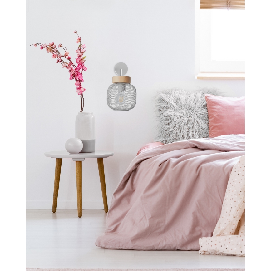 Brilliant - Nástěnná lampa GIADA 1xE27/40W/230V šedá