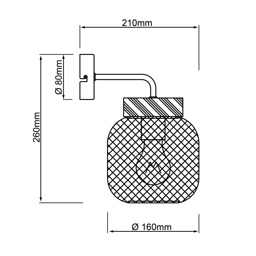 Brilliant - Nástěnná lampa GIADA 1xE27/40W/230V šedá