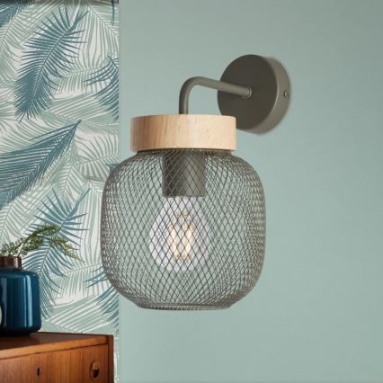 Brilliant - Nástěnná lampa GIADA 1xE27/40W/230V zelená