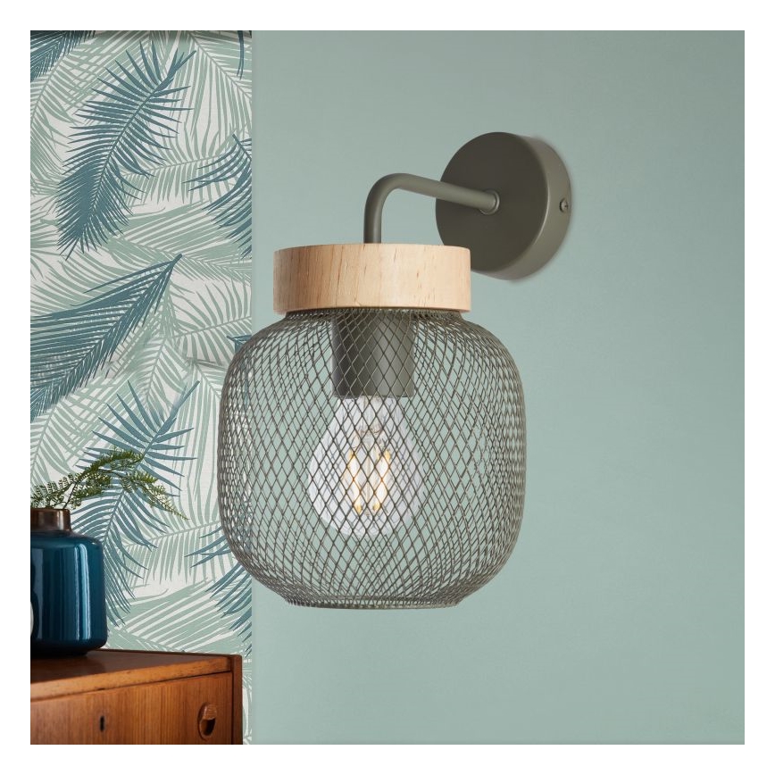 Brilliant - Nástěnná lampa GIADA 1xE27/40W/230V zelená