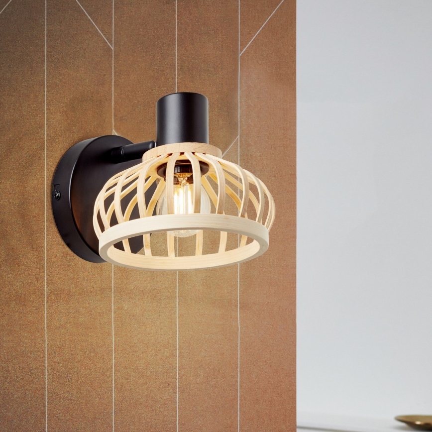Brilliant - Nástěnná lampa NORAH 1xE14/28W/230V bambus