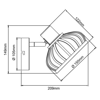 Brilliant - Nástěnná lampa NORAH 1xE14/28W/230V bambus