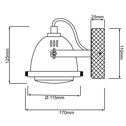 Brilliant - Nástěnné bodové svítidlo CARMEN WOOD 1xGU10/5W/230V eukalyptus