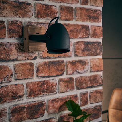 Brilliant - Nástěnné bodové svítidlo CROWTON 1xGU10/6W/230V borovice