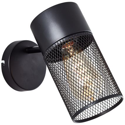 Brilliant - Nástěnné bodové svítidlo KAMOLO 1xE27/40W/230V černá
