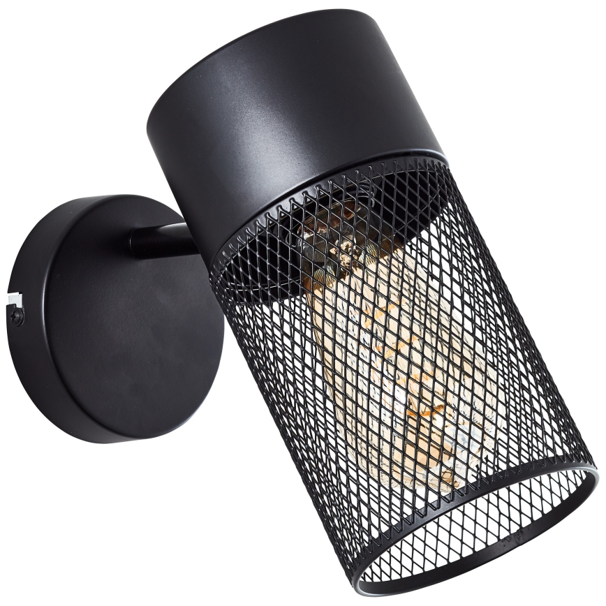Brilliant - Nástěnné bodové svítidlo KAMOLO 1xE27/40W/230V černá