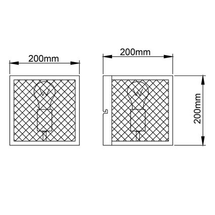Brilliant - Nástěnné svítidlo MAZE 1xE27/40W/230V černá