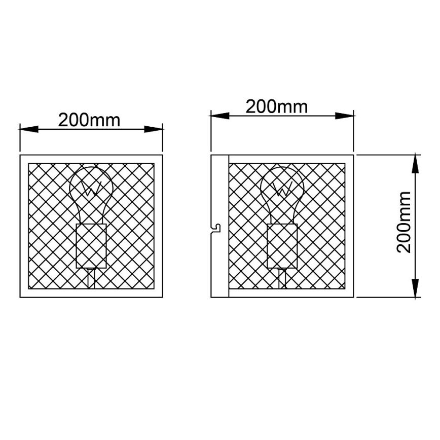 Brilliant - Nástěnné svítidlo MAZE 1xE27/40W/230V černá