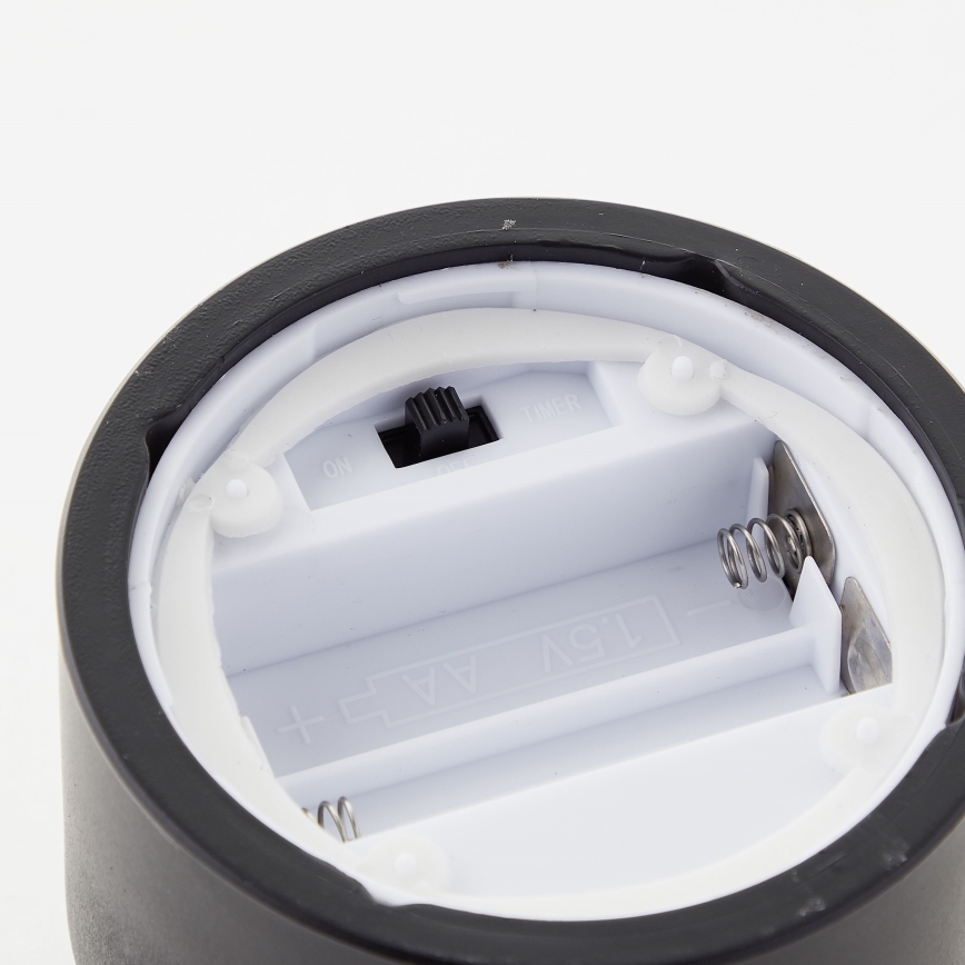 Brilliant - SADA 3x LED Svíčka BOUGIE LED/2xAA IP44 černá/kouřová