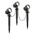 Brilliant - SADA 3x LED Venkovní lampa KAMARA LED/8,5W/230V IP44 černá