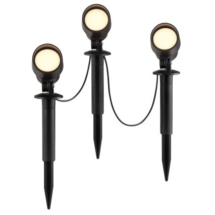 Brilliant - SADA 3x LED Venkovní lampa KAMARA LED/8,5W/230V IP44 černá