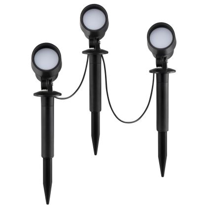 Brilliant - SADA 3x LED Venkovní lampa KAMARA LED/8,5W/230V IP44 černá