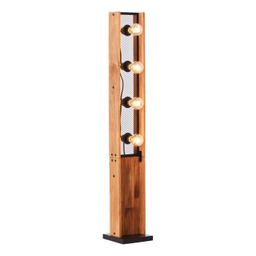 Brilliant - Stojací lampa CALANDRA 4xE27/42W/230V borovice