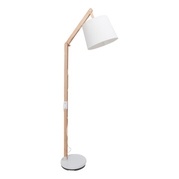 Brilliant - Stojací lampa CARLYN 1xE27/60W/230V borovice/bílá