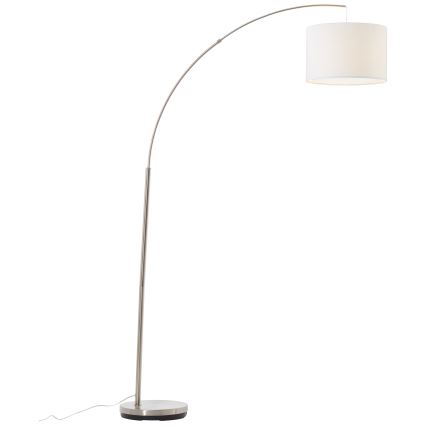 Brilliant - Stojací lampa CLARIE 1xE27/60W/230V matný chrom/bílá