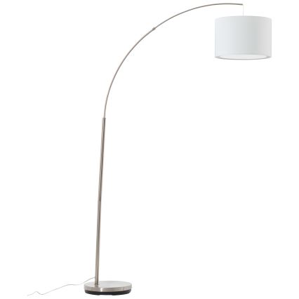 Brilliant - Stojací lampa CLARIE 1xE27/60W/230V matný chrom/bílá