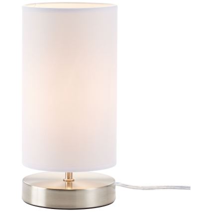 Brilliant - Stolní lampa CLARIE 1xE14/40W/230V matný chrom/bílá