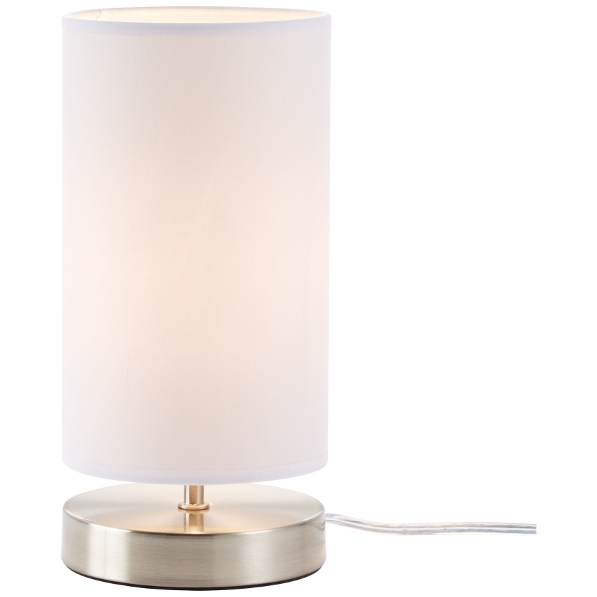 Brilliant - Stolní lampa CLARIE 1xE14/40W/230V matný chrom/bílá