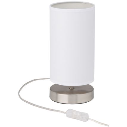 Brilliant - Stolní lampa CLARIE 1xE14/40W/230V matný chrom/bílá