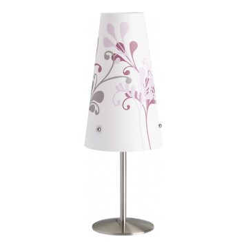 Brilliant - Stolní lampa ISI 1xE14/40W/230V bílá/růžová/lesklý chrom