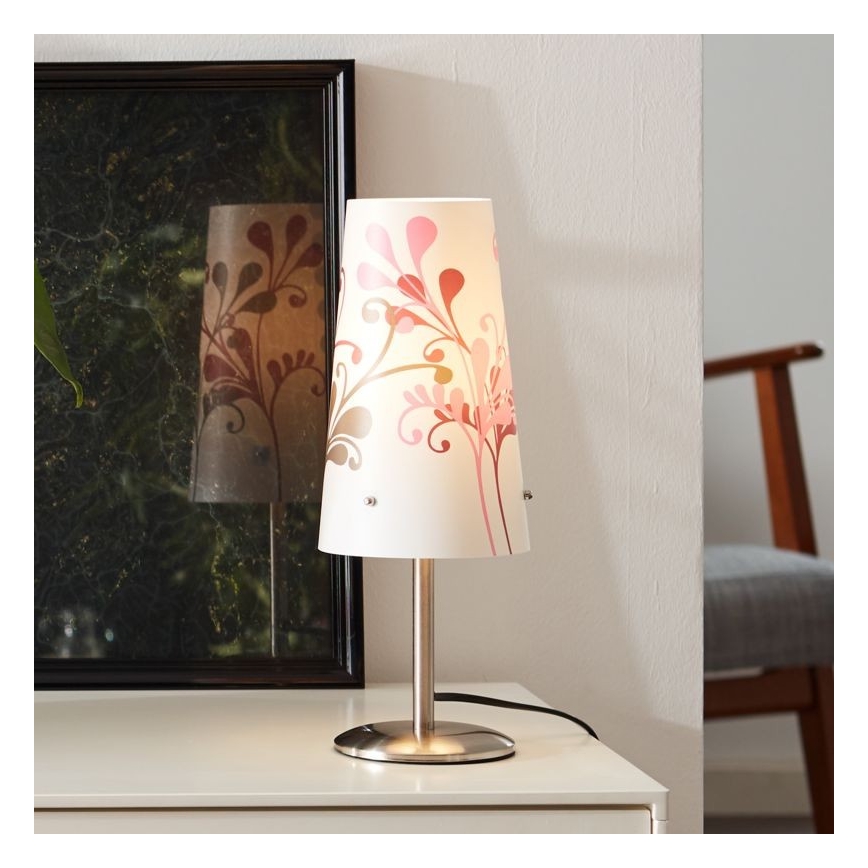 Brilliant - Stolní lampa ISI 1xE14/40W/230V bílá/růžová/lesklý chrom