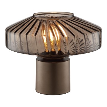 Brilliant - Stolní lampa LYN 1xE27/20W/230V hnědá/kouřová hnědá