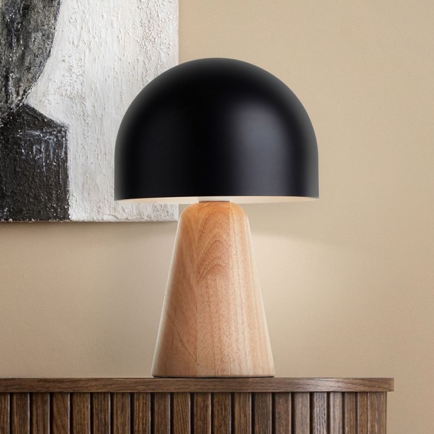 Brilliant - Stolní lampa NALAM 1xE14/40W/230V černá/jasan - FSC certifikováno
