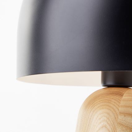 Brilliant - Stolní lampa NALAM 1xE14/40W/230V černá/jasan - FSC certifikováno