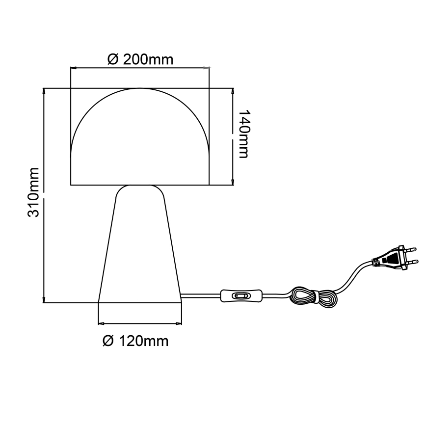 Brilliant - Stolní lampa NALAM 1xE14/40W/230V černá/jasan - FSC certifikováno