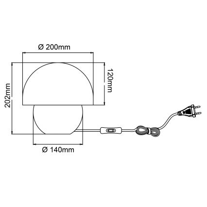 Brilliant - Stolní lampa NALAM 1xE14/40W/230V šedá/jasan - FSC certifikováno