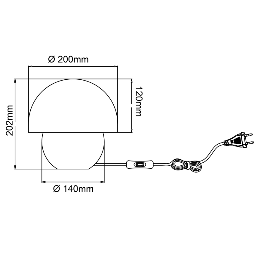 Brilliant - Stolní lampa NALAM 1xE14/40W/230V šedá/jasan - FSC certifikováno