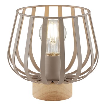 Brilliant - Stolní lampa NORDIC CAGE 1xE27/20W/230V béžová