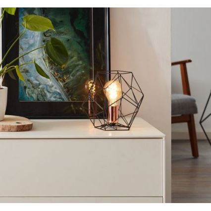 Brilliant - Stolní lampa SYNERGY 1xE27/60W/230V černá/měď