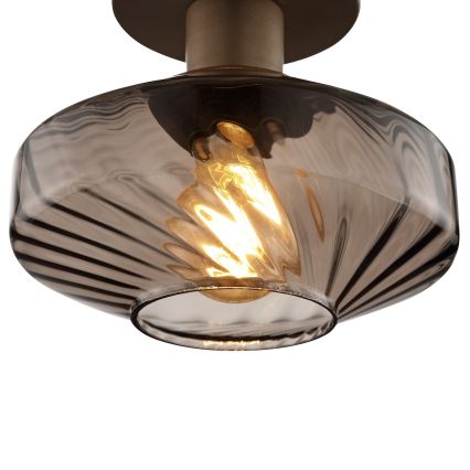 Brilliant - Stropní svítidlo LYN 1xE27/20W/230V pr. 28 cm hnědá/kouřová hnědá