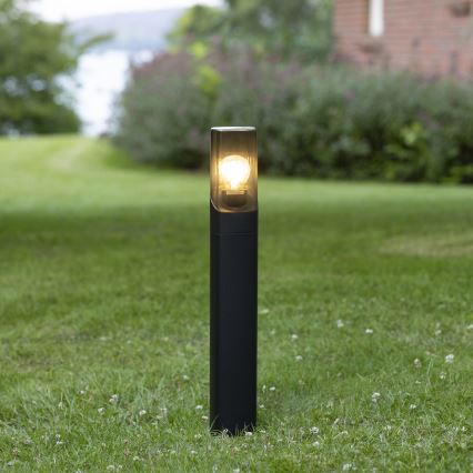 Brilliant - Venkovní lampa MINOU 1xE27/10W/230V 60 cm IP44 černá/kouřová