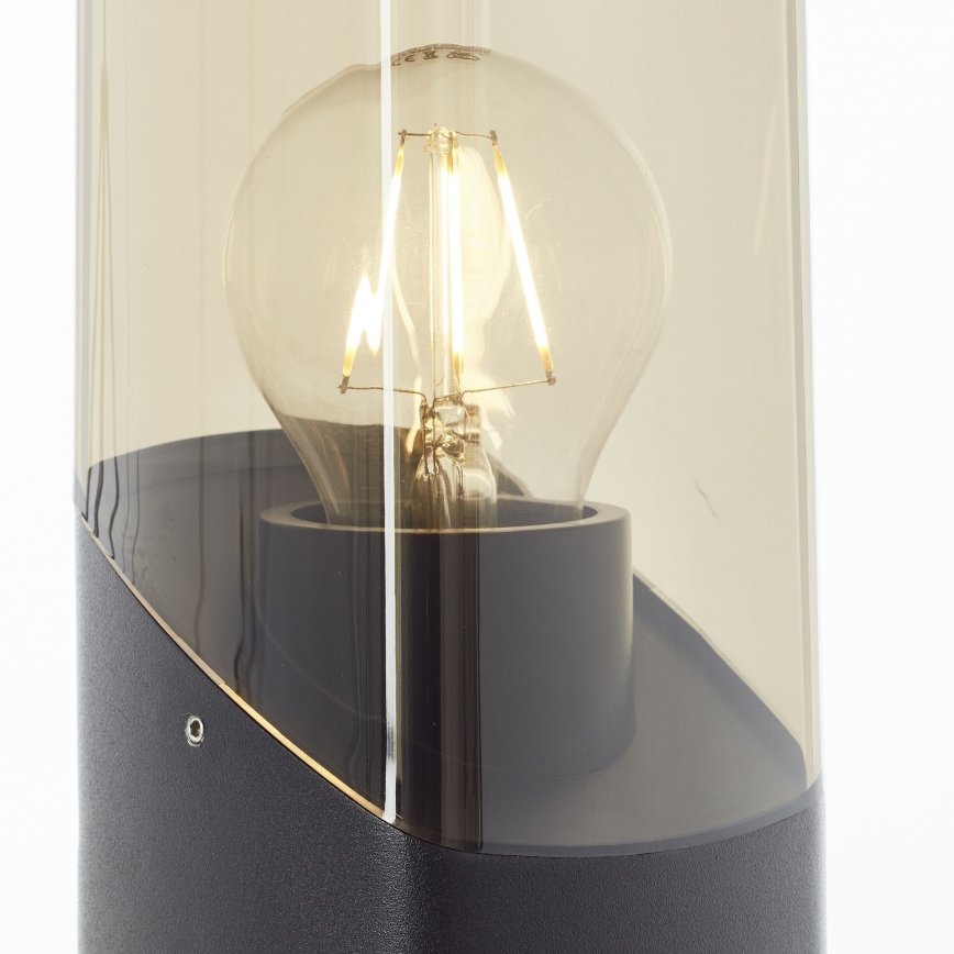 Brilliant - Venkovní lampa MINOU 1xE27/10W/230V 60 cm IP44 černá/kouřová