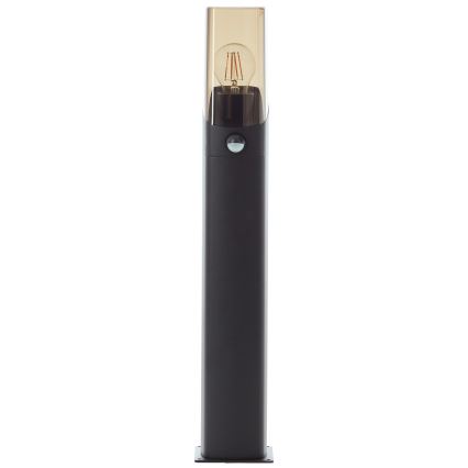 Brilliant - Venkovní lampa se senzorem MINOU 1xE27/10W/230V IP44 černá/kouřová