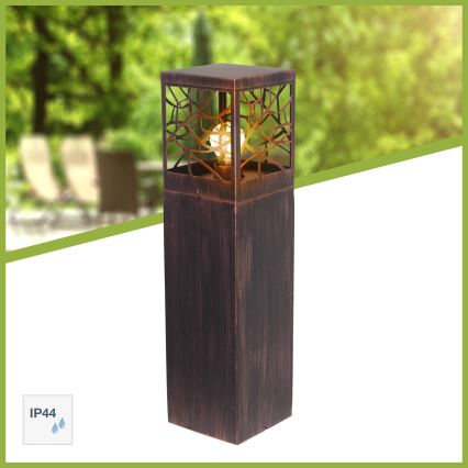 Brilliant - Venkovní lampa WHITNEY 1xE27/52W/230V IP44 patina/měděná