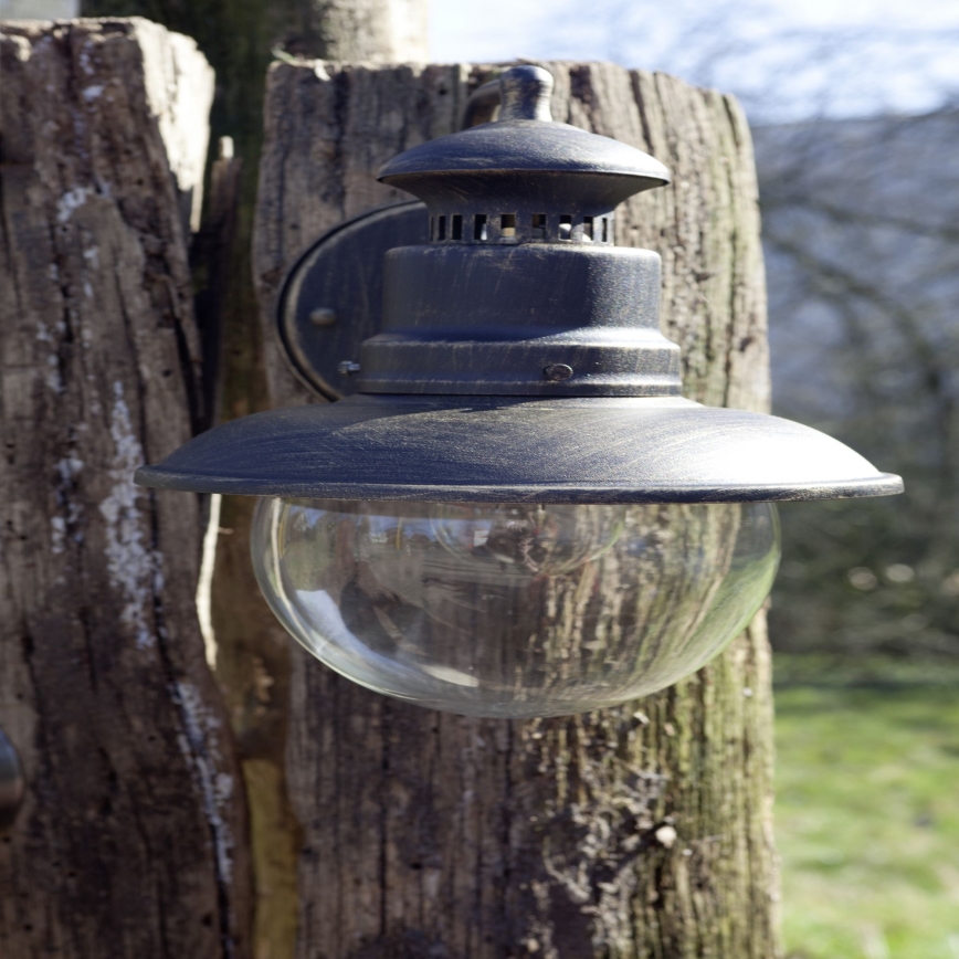 Brilliant - Venkovní nástěnná lampa ARTU 1xE27/60W/230V IP44 patina/zlatá