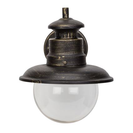 Brilliant - Venkovní nástěnná lampa ARTU 1xE27/60W/230V IP44 patina/zlatá