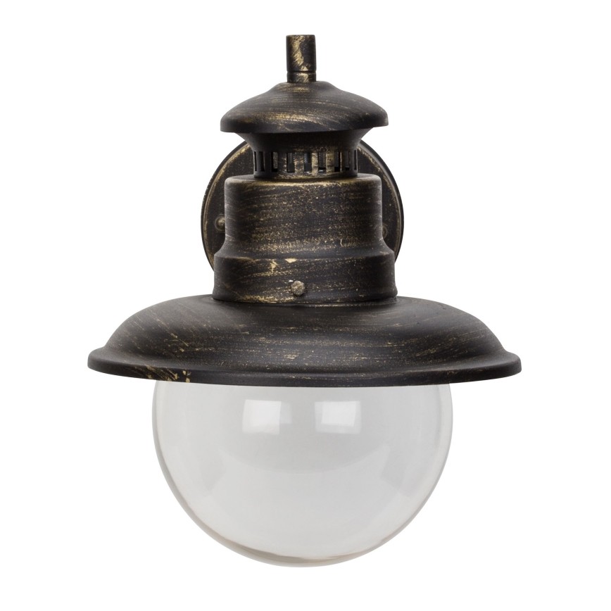Brilliant - Venkovní nástěnná lampa ARTU 1xE27/60W/230V IP44 patina/zlatá