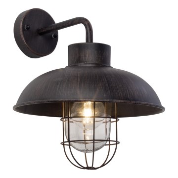 Brilliant - Venkovní nástěnná lampa PORTLAND 1xE27/60W/230V černá/patina