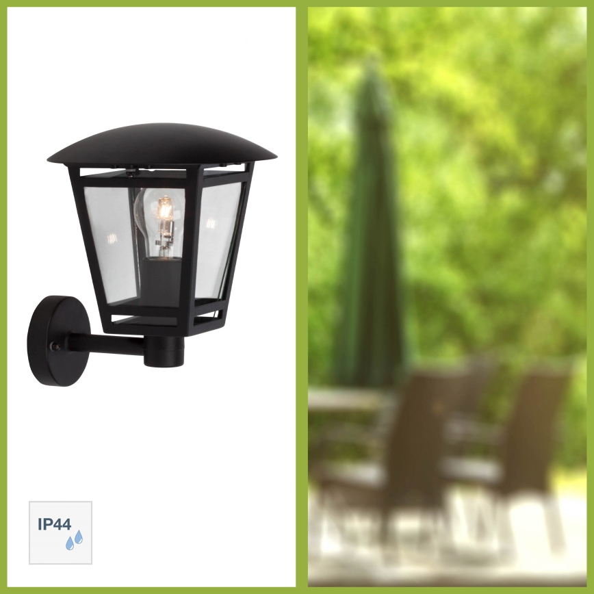 Brilliant - Venkovní nástěnná lampa RILEY 1xE27/40W/230V IP44 černá