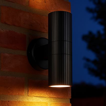 Brilliant - Venkovní nástěnné svítidlo KEOLA 2xGU10/10W/230V IP44 černá