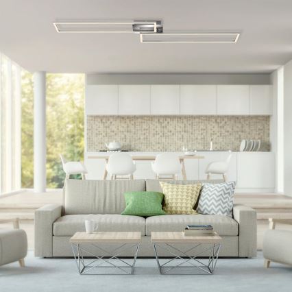 Brilo 3158-018 - LED Stmívatelný přisazený lustr FRAME 2xLED/20W/230V 2700-5000K Wi-Fi Tuya + dálkové ovládání