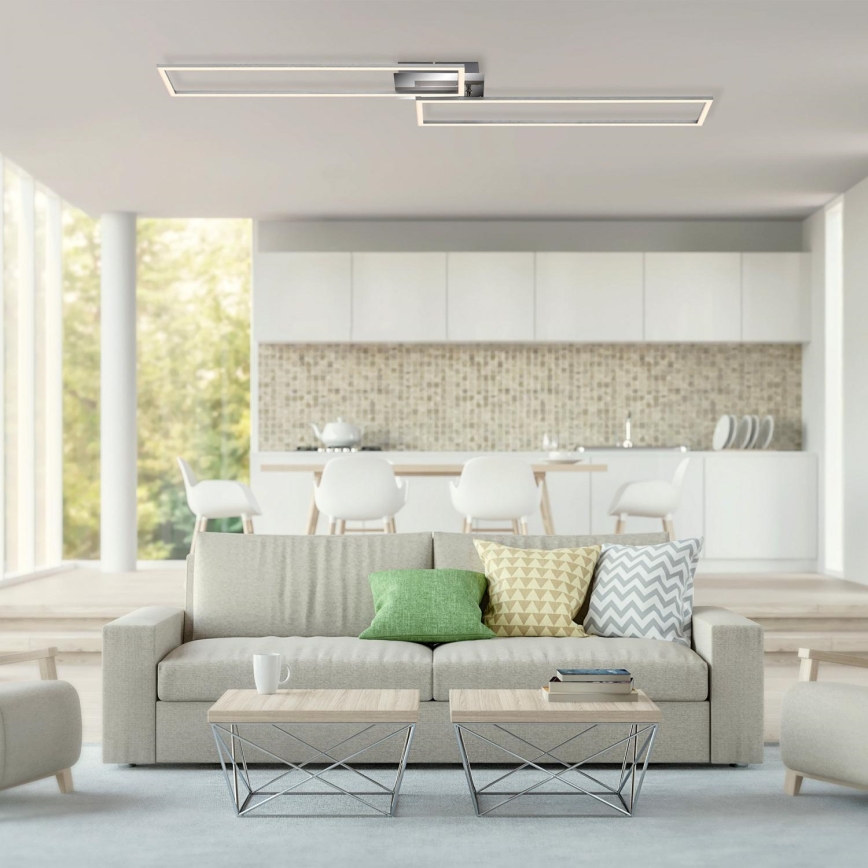 Brilo 3158-018 - LED Stmívatelný přisazený lustr FRAME 2xLED/20W/230V 2700-5000K Wi-Fi Tuya + dálkové ovládání