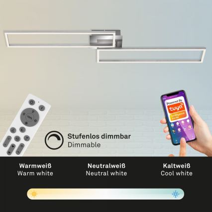 Brilo 3158-018 - LED Stmívatelný přisazený lustr FRAME 2xLED/20W/230V 2700-5000K Wi-Fi Tuya + dálkové ovládání