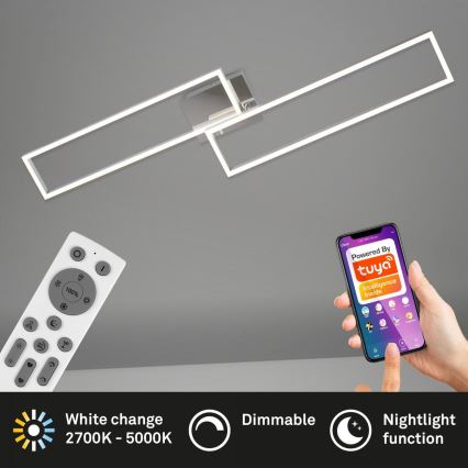 Brilo 3158-018 - LED Stmívatelný přisazený lustr FRAME 2xLED/20W/230V 2700-5000K Wi-Fi Tuya + dálkové ovládání